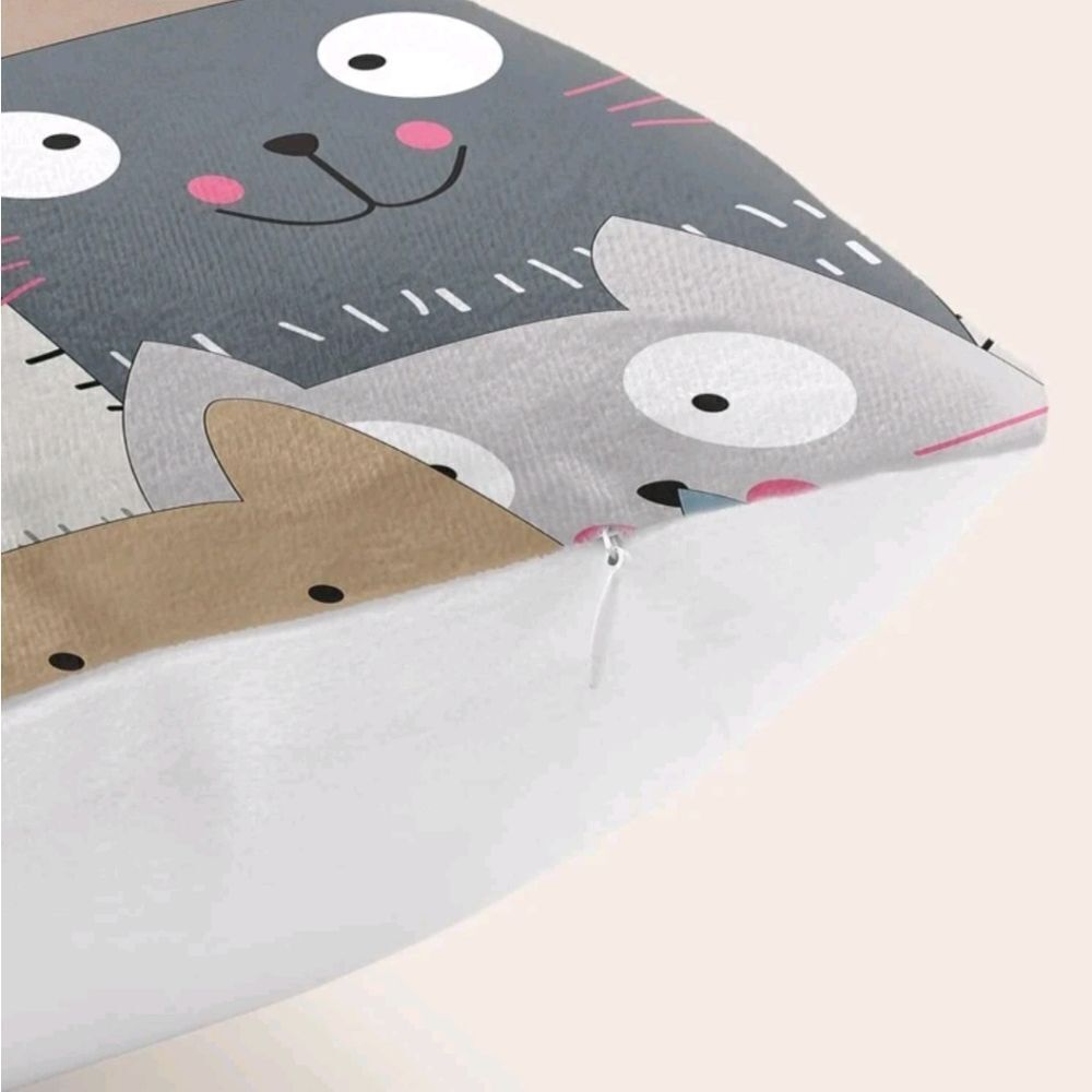 Cat Pattern Pillow Cover - Picture 2 of 5